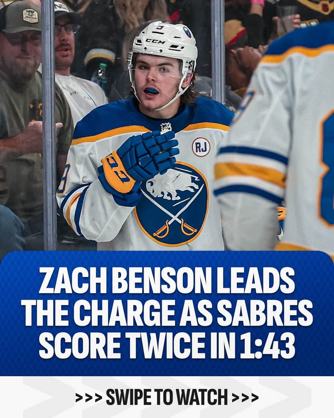 NHLのインスタグラム：「@zachbenson_6's the real deal. 😤」
