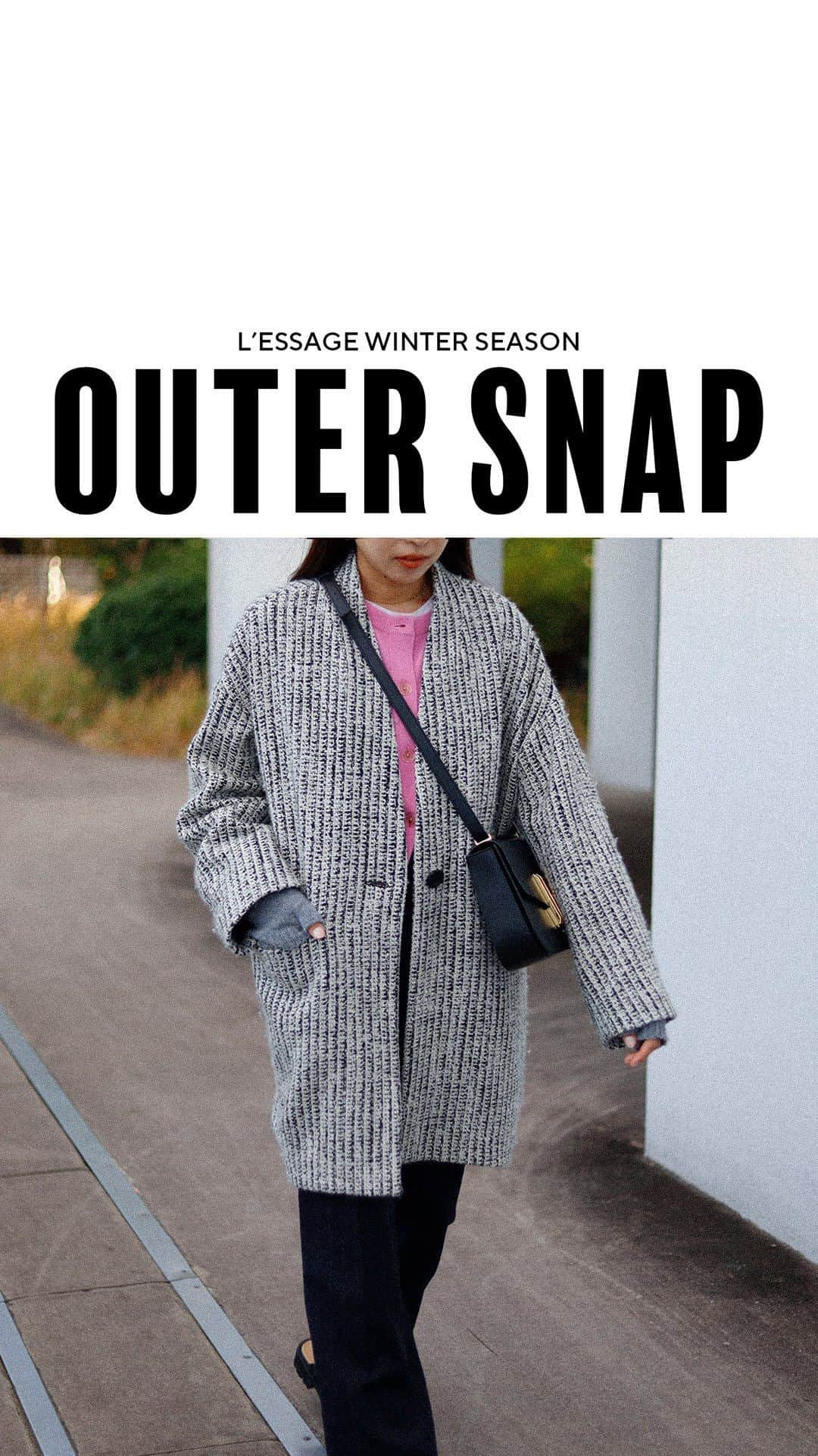 トライセクトのインスタグラム：「“ OUTER SNAP “ 今年注目したいL’ESSAGEアウターを 総勢8名のスタッフがリアルなスタイリングで着用！   【STAFF:TOYAMA】 ■モッサ/チドリバルカラーコート/ネイビー NO. 23020370010240 ¥52,800税込  【STAFF:WATANABE】 ■SUPER140S/GIOLICA コクーンコート NO.23020370000030 ¥46,200税込  【STAFF:TODA】 ■MARINIクルーネックコクーンコート NO.23020370000130 ¥46,200税込  【STAFF:NAKAGAWA】 ■MANTECOトップビーバースタンドショートコート NO.23020370208140 ¥56,100税込  【STAFF:ICHIKAWA】 ■SUPER120オーバーコート NO.23020370206040 ¥46,200税込  【STAFF:MURAKAMI】 ■MANTECOトップビーバースタンドコート NO.23020370205030 ¥59,400税込  【STAFF:KOGANEZAWA】 ■SUPER140キンボタンハーフコート NO.23020370207040 ¥45,100税  【STAFF:MATSUMOTO】 ■モッサ/チドリバルカラーコート NO.23020370010240 ¥52,800税込    商品詳細については、店舗までお問い合わせ下さい。 ☎︎L’ESSAGE GINZA 03-5524-2200 ☎︎L’ESSAGE MARUNOUCHI 03-5860-3215 　 —————————  #lessage #journalstandardlessage #baycrews #ベイクルーズ #大人カジュアル #大人コーデ #スタイリング #ファッション #fashion #20代 #30代コーデ #40代コーデ #冬服 #冬服コーデ #着回し #着回しコーデ #トレンド #トレンドコーデ #スタイリング #スタッフコーデ #アウター #アウターコーデ #スナップ #コート #ショートコート #ロングコート」