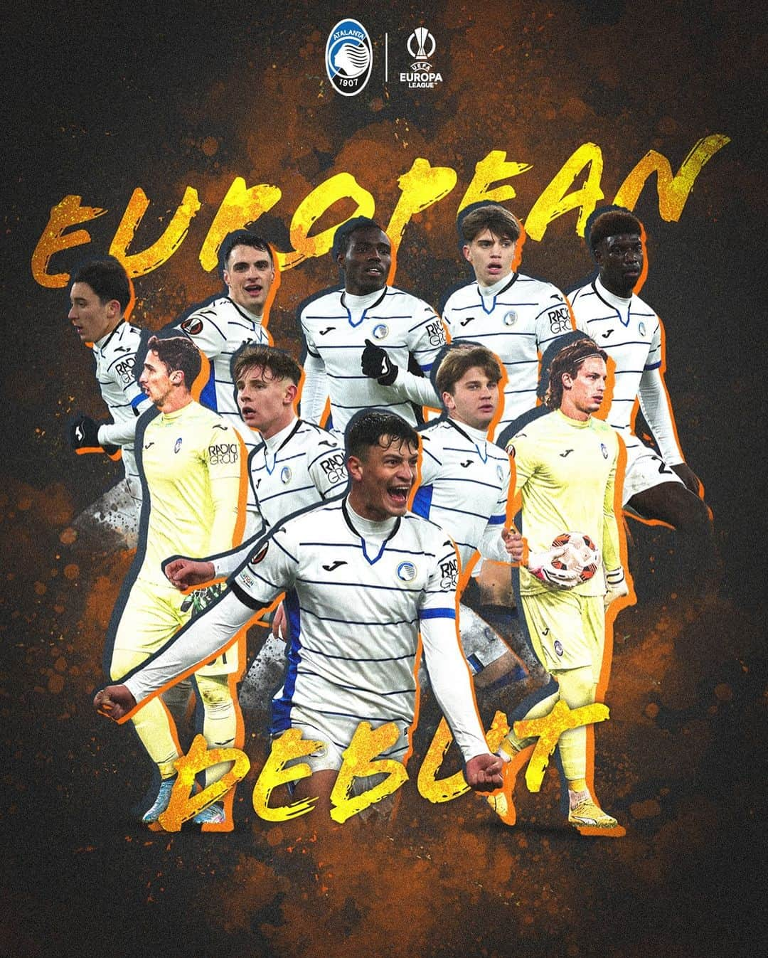 アタランタBCのインスタグラム：「Esordi, esordi europei ovunque 🇪🇺  10 Nerazzurri made their debut in European competitions 🌟  #UEL #GoAtalantaGo ⚫️🔵」