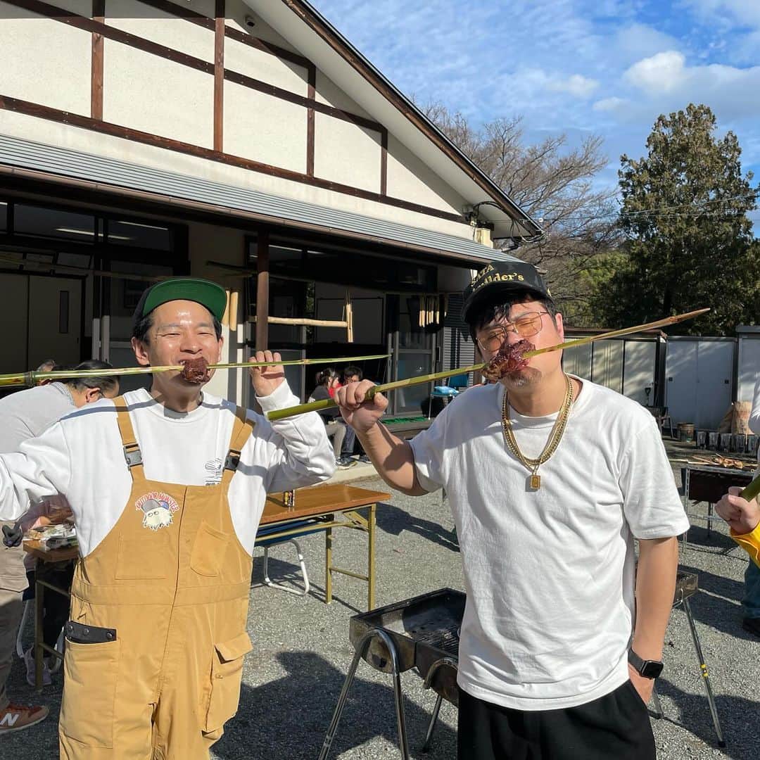 タケトのインスタグラム：「神奈川県大井町の「竹アカデミー」で竹串バーベキューと竹ワークショップでした！ #竹アカデミー」
