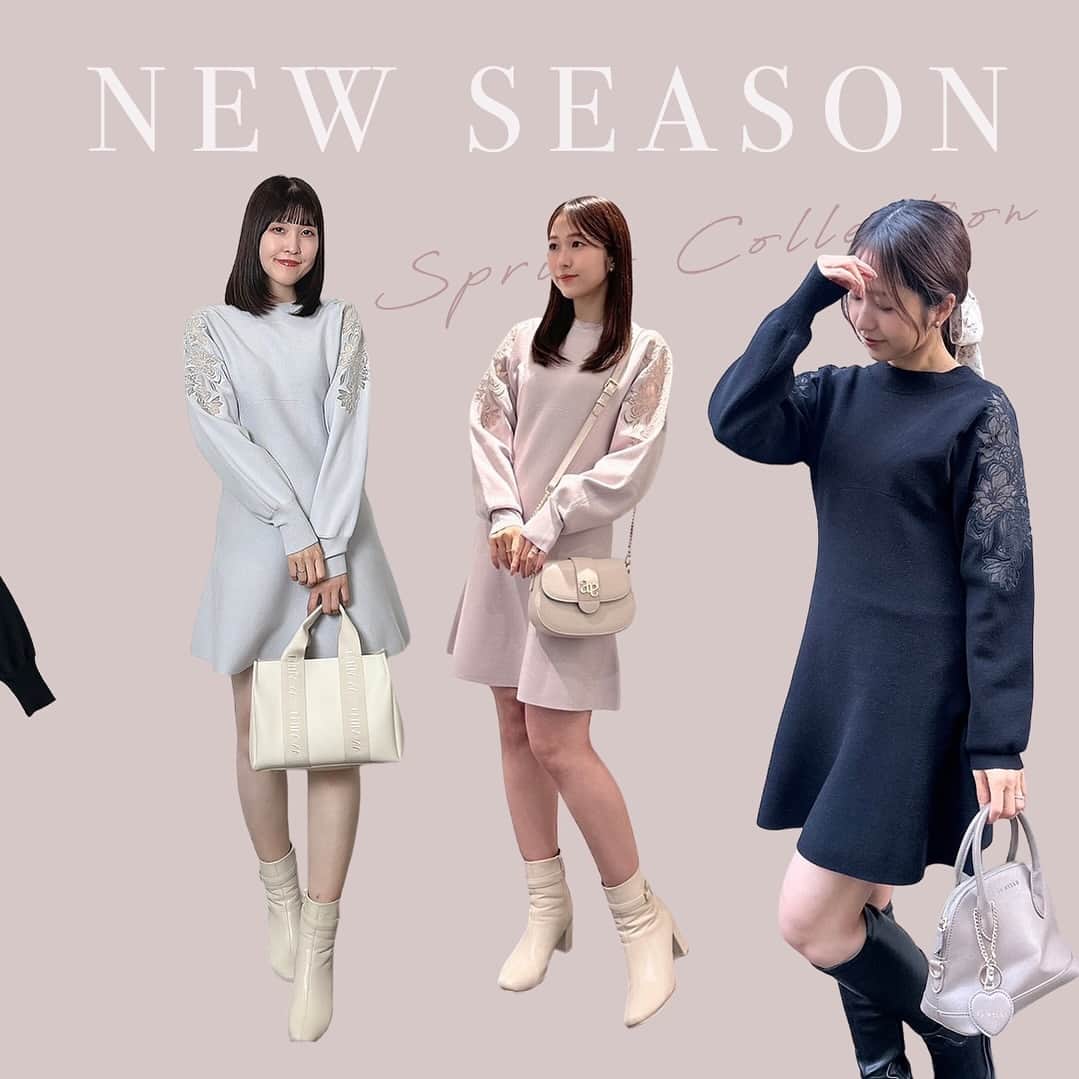 AnMILLEのインスタグラム：「2024 Spring collection 𓍯 *･ new season item ㅤㅤㅤㅤㅤㅤㅤㅤㅤㅤㅤㅤㅤ 12/22 - 全店舗にて発売開始！！ ㅤㅤㅤㅤㅤㅤㅤㅤㅤㅤㅤㅤㅤ ㅤㅤㅤㅤㅤㅤㅤㅤㅤㅤㅤㅤㅤ#シアー刺繍ニットOP ¥11,000 【WH/PI/IGY/BK】 ㅤㅤㅤㅤㅤㅤㅤㅤㅤㅤㅤㅤㅤ @haruuuu_227 160cm @anmille.yuju 153cm ㅤㅤㅤㅤㅤㅤㅤㅤㅤㅤㅤㅤㅤ #アンミール #anmille」