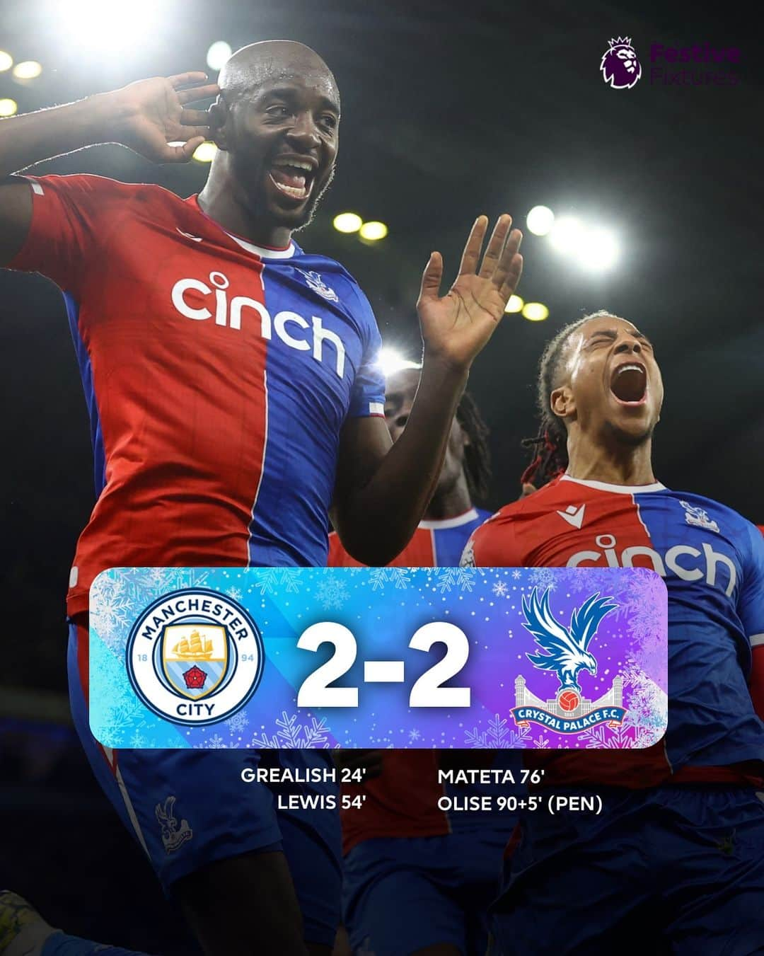 クリスタル・パレスFCさんのインスタグラム写真 - (クリスタル・パレスFCInstagram)「What a comeback from @cpfc! 🦅」12月17日 2時13分 - cpfc