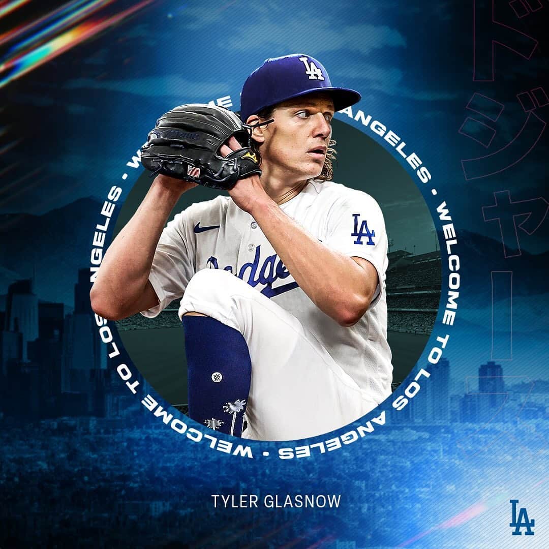 Los Angeles Dodgersのインスタグラム：「Welcome to Los Angeles, Tyler Glasnow and Manuel Margot!」
