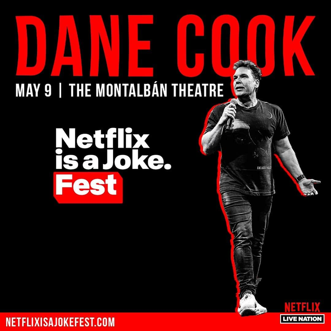 デイン・クックのインスタグラム：「Tix for my show on the @netflixisajoke festival going fast so jump in there and get yours now. This May is gonna be a blast. #netflixisajoke」