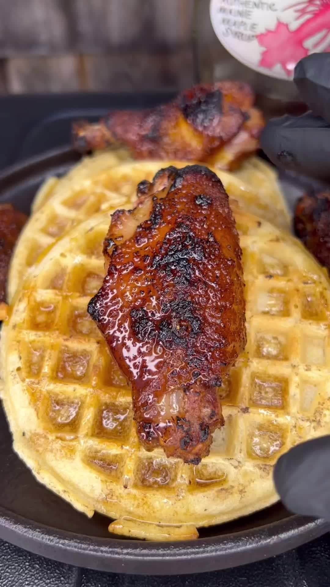 Flavorgod Seasoningsのインスタグラム：「Chicken & Waffle Wings🍗🧇 by Customer:👉 @downeasttraeger Seasoned with:👉 #Flavorgod Chicken & Waffles!🔥😎⁠ -⁠ Add delicious flavors to your meals!⬇️⁠ Click link in the bio -> @flavorgod | www.flavorgod.com⁠ -⁠ "Wings seasoned with @flavorgod chicken and waffles then smoked at 225 on the @traegergrills Ranger for 35min. Turned up to 350 for 15min and then finished off at 450 for 25min and charred on the edge where the direct heat is 🔥🔥(start timer as soon as temp is bumped)⁠ @eggo_us waffles smoked on the Ranger at 425 for about 5min 🔥⁠ Drizzled in homemade maple syrup from one of my hygienists"⁠ -⁠ Flavor God Seasonings are:⁠ ➡ZERO CALORIES PER SERVING⁠ ➡MADE FRESH⁠ ➡MADE LOCALLY IN US⁠ ➡FREE GIFTS AT CHECKOUT⁠ ➡GLUTEN FREE⁠ ➡#PALEO & #KETO FRIENDLY⁠ -⁠ #breakfast #fitness #food #foodporn #foodie #instafood #foodphotography #foodstagram #yummy #instagood  #foodies #tasty #cooking #instadaily #lunch #healthy #seasonings #flavorgod #lowsodium #glutenfree #dairyfree」