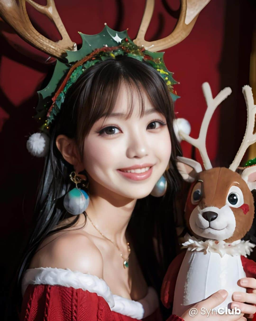 みきでりのインスタグラム：「Merry AI Christmas🧑‍🎄🎄🌟 最近AI画像作るのにハマってる📱❤️ 普段あまり服装は冒険しないタイプだから AIで服装とか雰囲気を変えられるの楽しい✨  もうすぐクリスマスの季節だね🎅🎄꙳⋆ ˖ 無料でクリスマスAI画像をGET出来るよ👍  何枚目が私っぽい！！？？🪄🌈✨ ㅤ ㅤ ㅤ ㅤ ㅤ ㅤ #aiphotos #ai画像生成 #PR #AI #aigirl #クリスマスコーデ #サンタコス   @synclub_official」