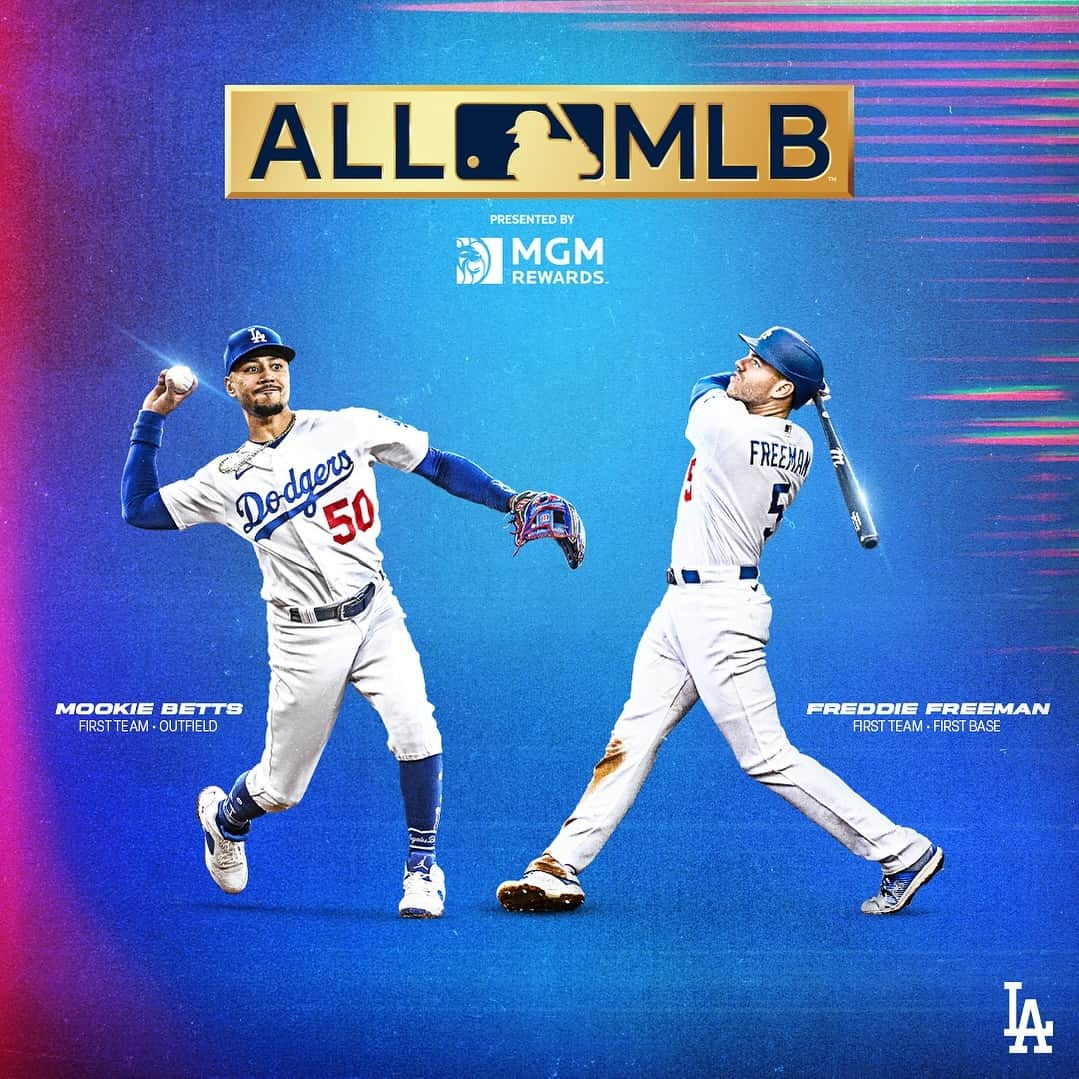 Los Angeles Dodgersさんのインスタグラム写真 - (Los Angeles DodgersInstagram)「2023 #AllMLB First Team honors. Congratulations Mookie and Freddie!」12月17日 11時51分 - dodgers