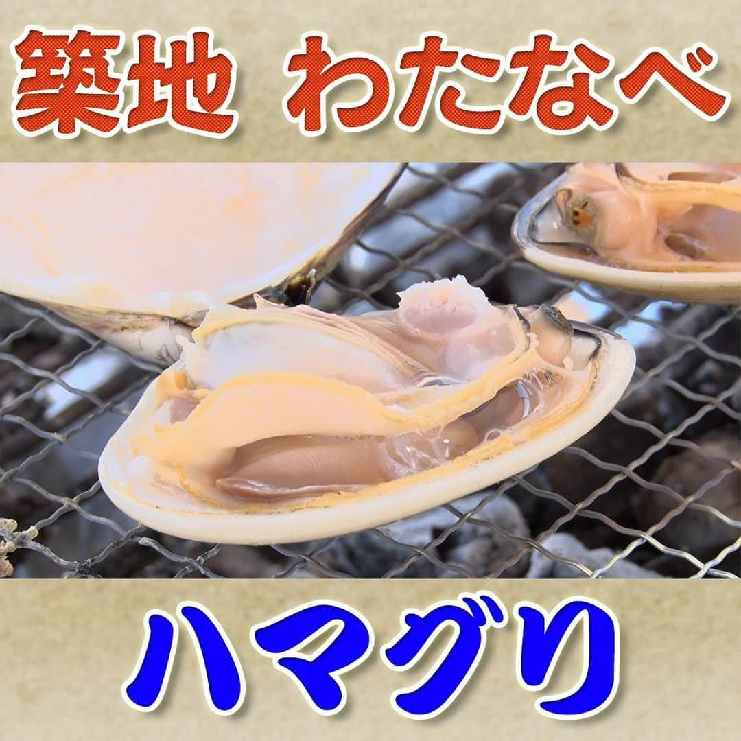 フジテレビ「なりゆき街道旅」のインスタグラム：「12/17(日) 放送【なりゆきグルメ⑤】  【築地 わたなべ】 　・地蛤（1kg）　3,132円 　・ホタテ（1枚）　600円 　　※仕入れ状況により、値段は日々変動  詳しくは番組HPをチェック🔎 https://www.fujitv.co.jp/nariyuki/_basic/backnumber/index-238.html  #なりゆき街道旅  #フジテレビ  #築地  #ハナコ  #望海風斗  #速水もこみち  #築地グルメ  #築地市場  #老舗日本茶専門店  #魚卵専門店  #玉子焼き専門店  #乾物専門店  #鰹節専門店  #専門店巡り  #築地場外市場  #築地場外  #築地魚河岸  #屋上bbq」