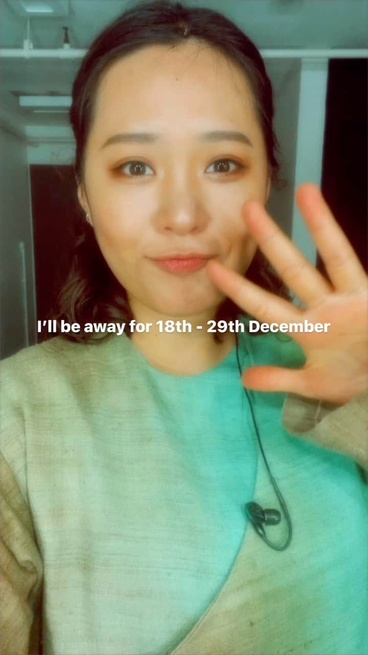 二宮愛のインスタグラム：「Going back to Japan for vocal recordings!!! I’ll be away from My Neighbour Totoro for 18th-29th December, and be back on stage from 30th!!!  日本へ一時帰国します！ 30日から舞台復帰です！」