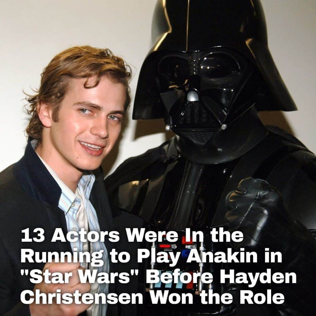 Just Jaredのインスタグラム：「Hayden Christensen landed what was Hollywood’s biggest role at the time when he was cast to play Anakin Skywalker in the “Star Wars” prequel movies. In doing so, he beat out 13 actors who were in the running. Tap this pic in the LINK IN BIO to see who auditioned and who reportedly turned the role down.  #StarWars #DarthVader #AnakinSkywalker #HaydenChristensen Photo: Getty」