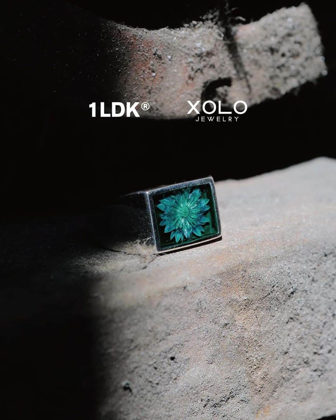1LDKのインスタグラム：「1LDKがXOLO JEWELRY に別注したリングをオンラインにて本日より先行発売します。 ⁡ 同ブランドの代表的な品番であるSignet Ring with Flower。 メキシカンジュエリーでは珍しい押し花をあしらったリングをホリデーシーズンに合わせてグリーンで別注しました。 オーバーダイを施した生花とグリーンに縁取りした絶妙なコントラストは、ご自身用はもとより、ギフトにもおすすめのリングです。 ⁡ “Signet Ring with Flower for 1LDK®︎” COL: GREEN SIZE: 9-10号相当 / 11-12号相当 / 14-15号相当 ¥15,400 TAX IN ⁡ ※ハンドメイドのため、サイズに若干の個体差があります。 ※生花を使用している為、個体によって風合いが異なります。 ※店頭は12/23(土)より発売致します。 ※ホリデーシーズン仕様のギフトラッピングは12/25 (月) 23:59までにご注文頂いたお客様が対象となります。 ※12/24(日)までにお届けをご希望される方は12/19(火) 23:59までにご注文下さい。 ⁡ 取扱店舗 1LDK AOYAMA ( @1ldk_aoyama ) 12/23 12:00〜 1LDK kyoto ( @1ldk_kyoto ) 12/23 11:00〜 1LDK annex ( @1ldk_annex ) 12/23 13:00〜 IZUMIYA ONLINE STORE 12/17 19:00〜 1LDK ONLINE STORE 12/17 19:00〜 ⁡ #xolojewelry @xolojewelry_official  #1ldk #1ldkaoyama #1ldkkyoto #1ldkannex #1ldkshopofficial」