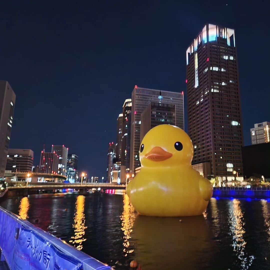大平我路のインスタグラム：「今年は12月25日まで朝日放送の前に浮かんでるよ」