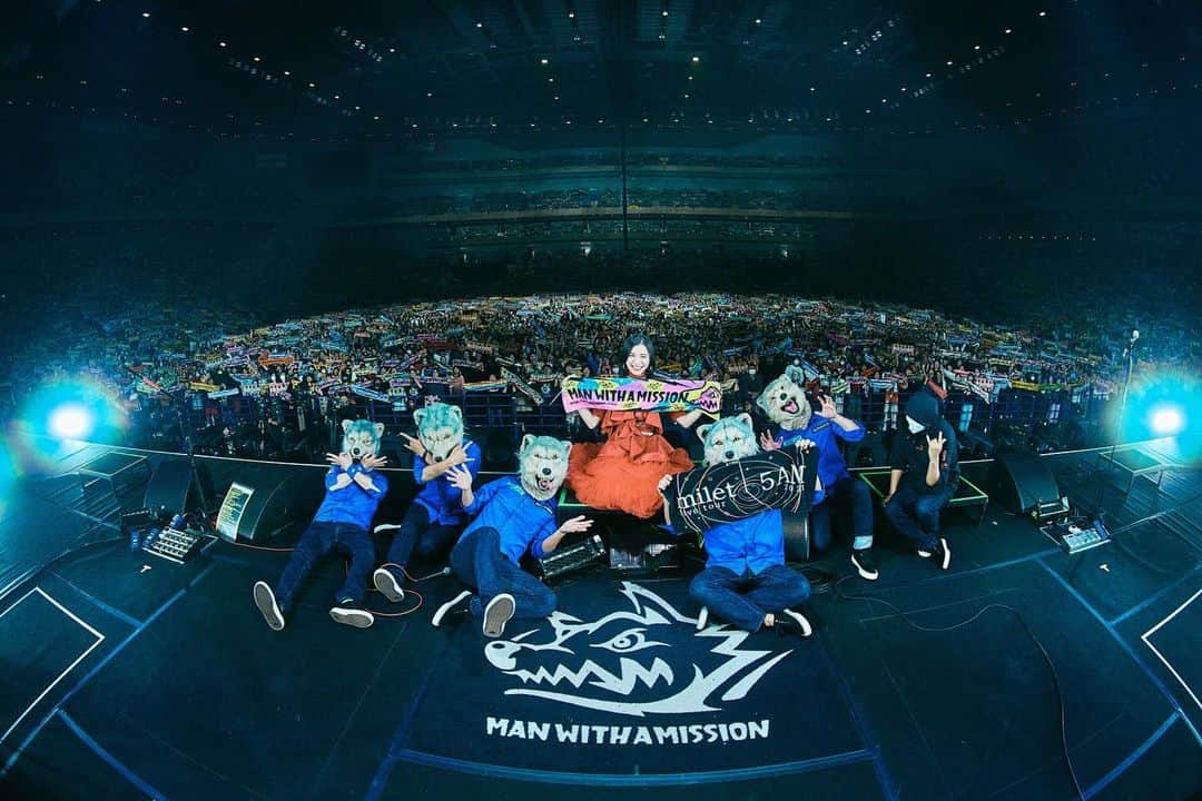 Man With A Missionのインスタグラム：「Wolves on Parade The final live at Saitama Super Arena  milet joined us !  9 months of a tour including traveling around the world. It was a great journey and we thank all the people we met through this incredible voyage.  Thank you fellow human beings. Hope to see you soon.  #manwithamission #milet #wolvesonparade #saitamasuperarena #totheworld #toyou #andyou #andyou #andyou」