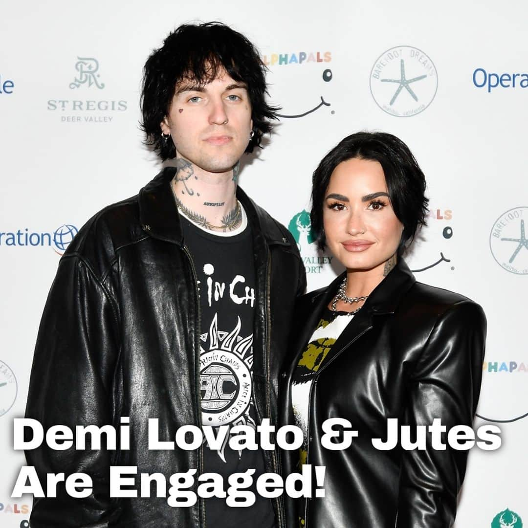 Just Jaredのインスタグラム：「Demi Lovato and Jordan “Jutes” Lutes are engaged after over a year of dating! Get all the details by tapping this photo in the LINK IN BIO. #DemiLovato #Jutes Photo: Getty」