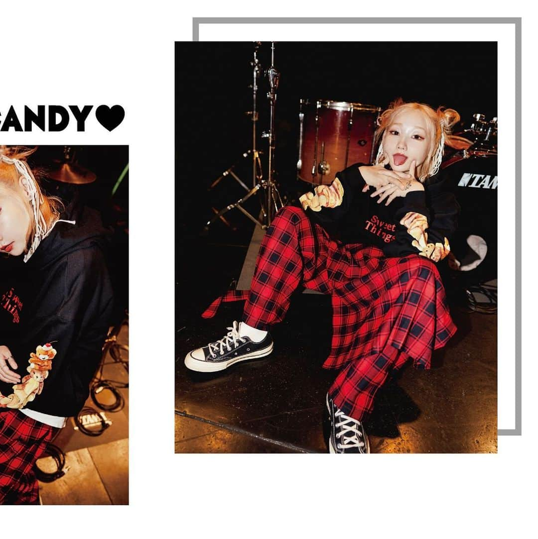 Candy Stripperのインスタグラム：「.  \ 𝗡𝗲𝘄 𝗜𝘀𝘀𝘂𝗲 / Candy Stripper Web Magazine12月号 Web Magazine最新号が公開！  🔥 𝗔𝗬𝗔𝗠𝗢'𝗦 𝗣𝗨𝗡𝗞𝗬 𝗢𝘂𝘁𝗳𝗶𝘁𝘁𝗲𝗿𝘀🔥  おしゃれマスター・AYAMOさんがお届けする Candy Stripper冬のお手本コーデ。 達人のマネっここそ、上級者への第一歩です♡  Model&Styling: @ayamooooooooo  Photographer: K.Alva Hair&Make-up: @spicamatsuoka  Text: @mikarin_1122  Design: @odag_works   Candy Stripper MagazineはプロフィールページのURLからご覧いただけます✅  〜〜〜〜〜〜〜〜〜〜〜〜〜〜〜〜〜〜〜〜〜〜〜〜 -𝗪𝗲𝗯 𝗠𝗮𝗴𝗮𝘇𝗶𝗻𝗲 𝗟𝗶𝘀𝘁𝗲𝗱 𝗜𝘁𝗲𝗺𝘀-  ☑︎SWEET THINGS SWEAT HOODIE color: OFF WHITE / PINK / LIGHT BLUE / BLACK 発売中  ☑︎WRAP CHECK PANTS color: OFF WHITE×BLACK / RED×NAVY 発売中 〜〜〜〜〜〜〜〜〜〜〜〜〜〜〜〜〜〜〜〜〜〜〜〜 #candystripper #2023Winter #NobodybeatsCandy #candystore」