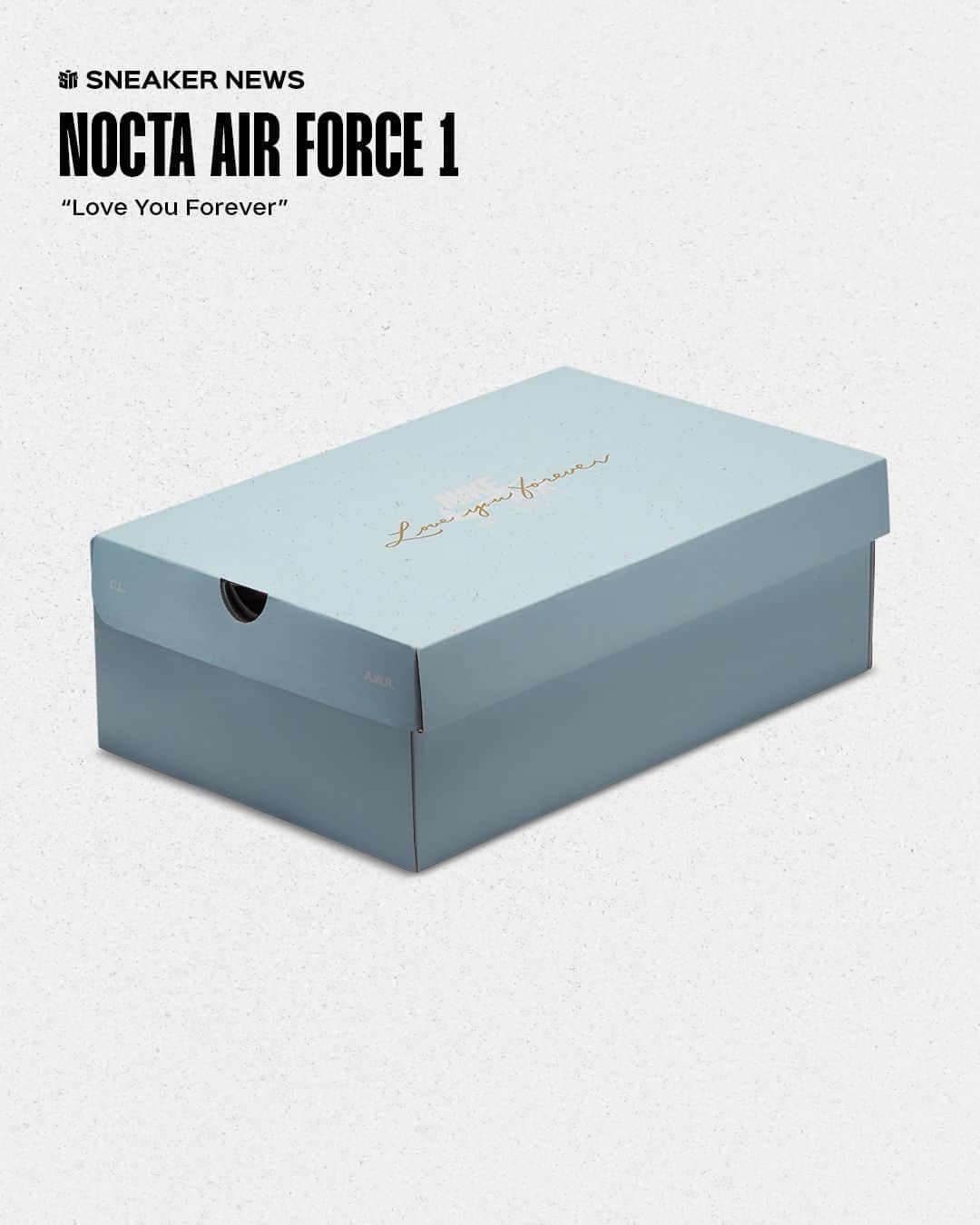 Sneaker Newsさんのインスタグラム写真 - (Sneaker NewsInstagram)「Drake's "Love You Forever" Air Force 1 returns on Black Friday 🤍⁠ ⁠ The all-white @officialnocta collaboration first released in December 2022 after months of speculation. Although the sneaker was originally associated to Drake's "Certified Lover Boy" album, the OVO-frontman revealed that the premium Nike Air Force 1 drew inspiration from his favorite childhood book, "Love You Forever" (1986). ⁠ ⁠ For the first time, the shoe will also be available via the SNKRS app in kid's sizing.⁠ ⁠ Tap the LINK IN BIO for more details.」11月24日 13時01分 - sneakernews