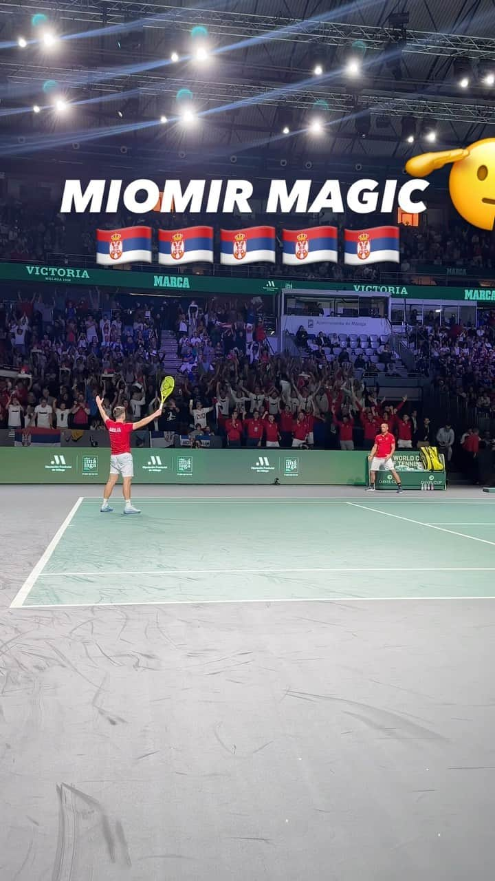 ATP World Tourのインスタグラム：「Miomir Kecmanovic beats Jack Draper in straight sets to give Serbia the 1-0 lead 🫡  #DavisCupFinals」