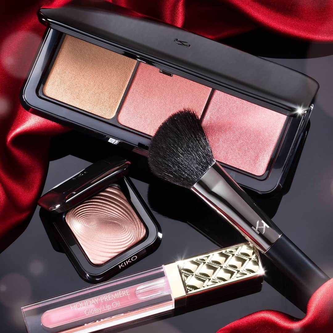 KIKO MILANOのインスタグラム：「What will you be grabbing first during #KIKOBlackFriday? Make the most of our 3+3 promotion available on all our products! 🤩 Visit our website for local promotion details. We can’t wait to see your hauls!⁣ ⁣ Multi Finish Trio Blush & Bronzer Palette 02 - Holiday Première Glossy Lip Oil 01 - New Water Eyeshadow 09 - Face 10 Blush Brush ⁣」