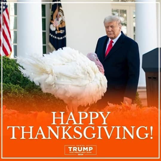 ドナルド・トランプさんのインスタグラム写真 - (ドナルド・トランプInstagram)「#HappyThanksgiving」11月24日 5時28分 - realdonaldtrump