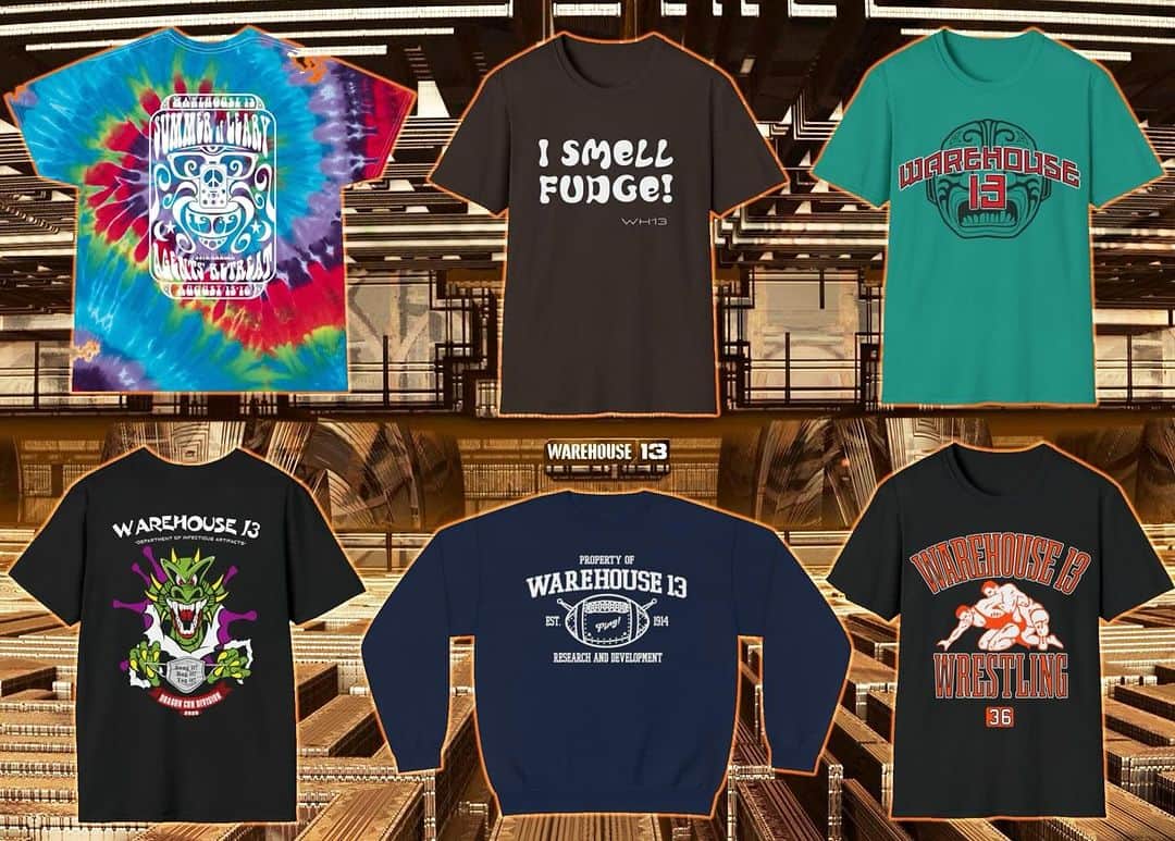 エディ・マクリントックのインスタグラム：「"Hey-Hey-Hey, Happy Thanksgiving, you jive turkeys!" Get your holiday shopping done early! Give the gift of Endless Wonder, with all these #WAREHOUSE13 designs and more!  Smash the link on my homepage!」
