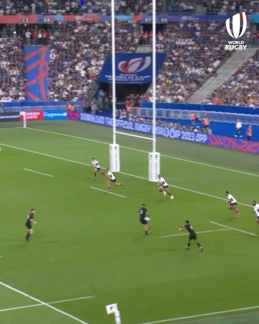 ラグビーリーグ・ワールドカップのインスタグラム：「Bursting out the blocks 💨  Sit back and enjoy a try from each Rugby World Cup opening match  #RWC2023」