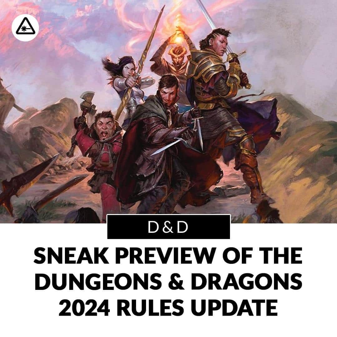 クリス・ハードウィックのインスタグラム：「The familiar black and red Dungeons & Dragons Fifth Edition books are going to look very different in 2024! Wizards of the Coast is currently working on updating the core books of the roleplaying game: the Player’s Handbook, Dungeon Master’s Guide, and Monster Manual.   These wide-ranging changes are not part of a new “sixth” edition of the game. This means the rule updates will be 100% compatible with all the 5e content you already own.  details in bio」