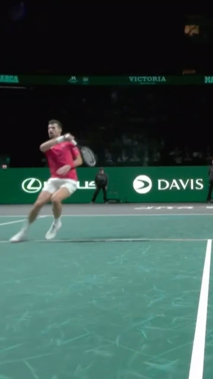 ATP World Tourのインスタグラム：「Simply too good, @djokernole 😮‍💨  #DavisCupFinals」
