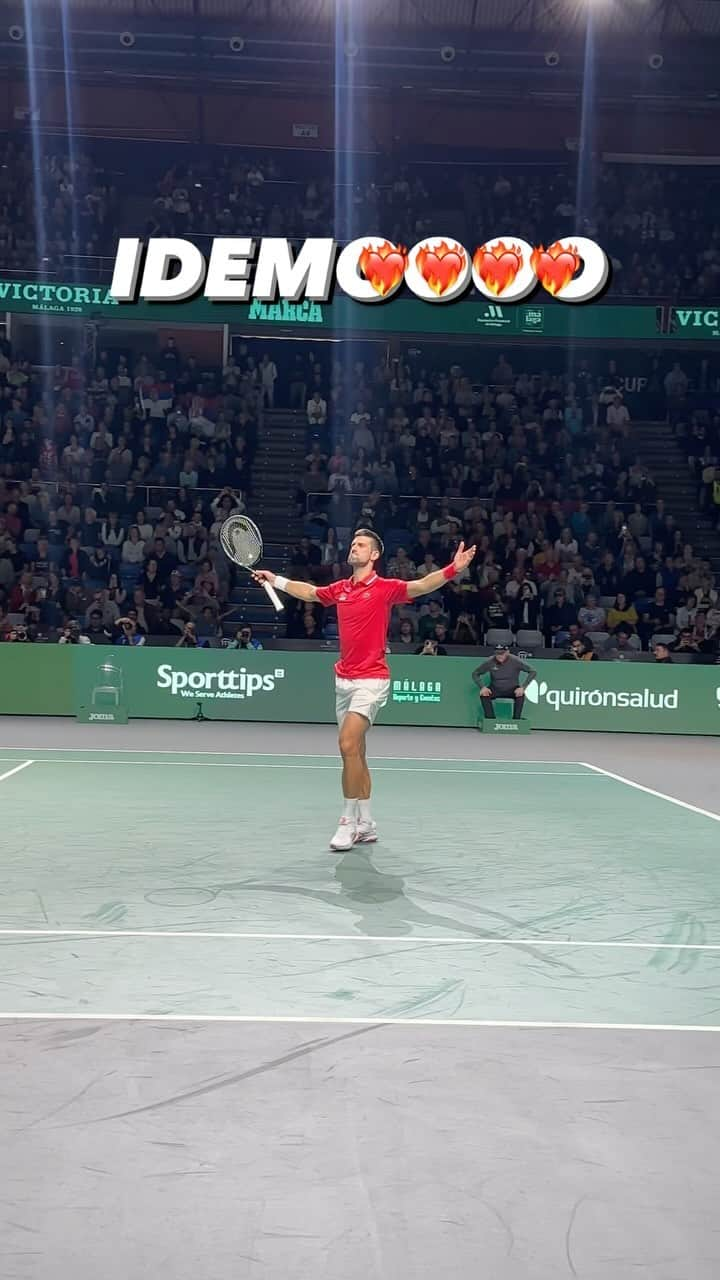 ATP World Tourのインスタグラム：「Served in to the semis, @djokernole ❤️‍🔥  #DavisCupFinals」