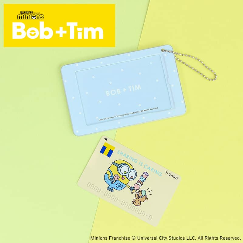 ミニオンのインスタグラム：「＼BOB&Tim ×Tカード／ FAN+Lifeと全国のTSUTAYA・旭屋書店にて好評発売中✨  可愛いアートとパステルカラーに癒されます💛🧸 スライドカードケースも予約受付中！  商品の詳細や、TSUTAYAグッズ予約実施店舗等の詳細はWEBサイト「FAN+Life（ファンタスライフ）」の「ミニオンズ/BOB＋TIM」特集ページにてご確認ください🌟  #ミニオン #MINION #ミニオングッズ #ボブティム」