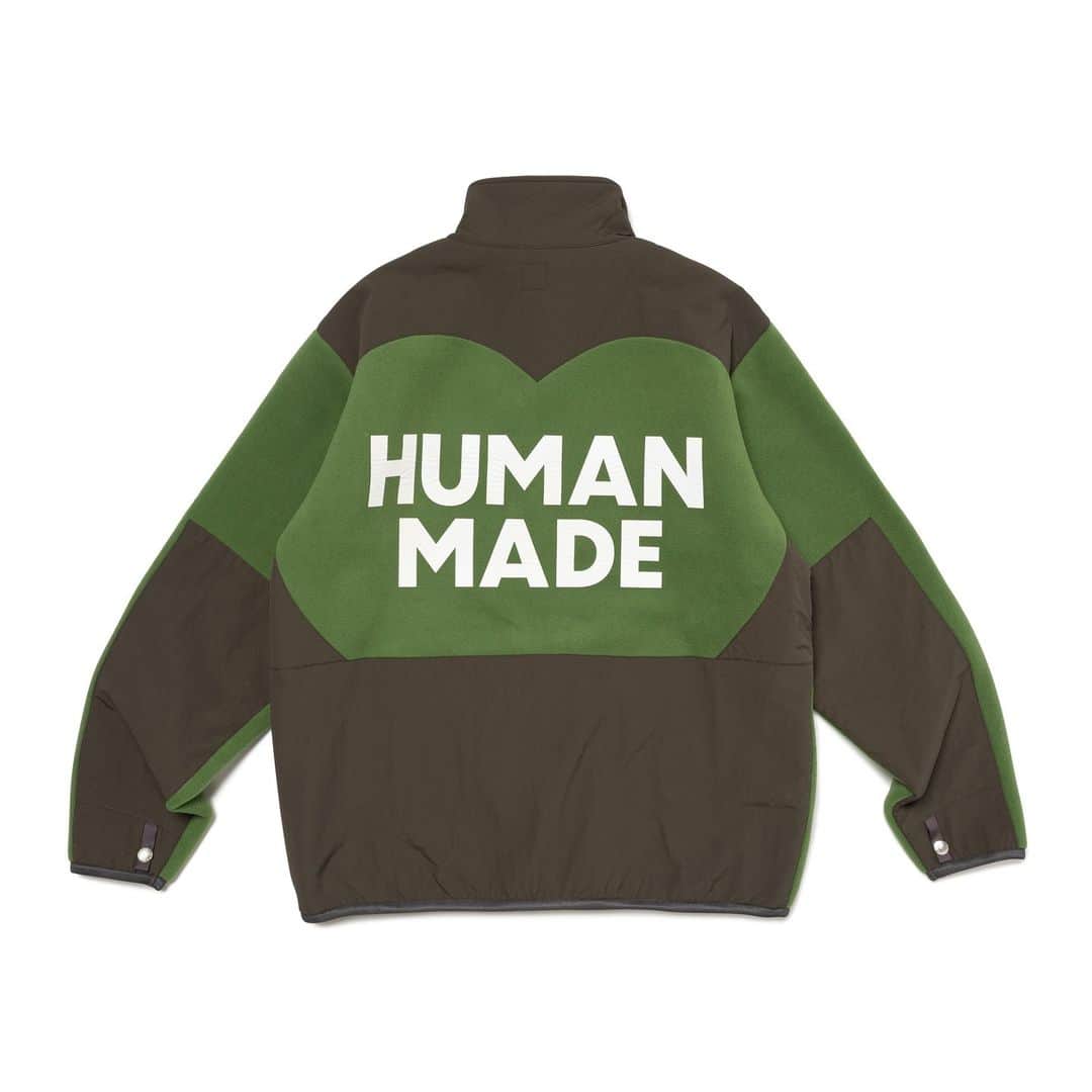 HUMAN MADEさんのインスタグラム写真 - (HUMAN MADEInstagram)「"FLEECE JACKET” will be available at 25th November 11:00am (JST) at Human Made stores mentioned below.  11月25日AM11時より、"FLEECE JACKET” が HUMAN MADE のオンラインストア並びに下記の直営店舗にて発売となります。  [取り扱い直営店舗 - Available at these Human Made stores] ■ HUMAN MADE ONLINE STORE ■ HUMAN MADE OFFLINE STORE ■ HUMAN MADE HARAJUKU ■ HUMAN MADE SHIBUYA PARCO ■ HUMAN MADE 1928 ■ HUMAN MADE SHINSAIBASHI PARCO ■ HUMAN MADE SAPPORO  *在庫状況は各店舗までお問い合わせください。 *Please contact each store for stock status.  バックのハートチーフの切り替えが特徴的なフリースジャケット。フロントにはシロクマのネームタグがワンポイントで付いています。  Fleece jacket with a heart-shaped panel on the back in an alternate color. A polar bear name tag features on the front.」11月24日 11時21分 - humanmade