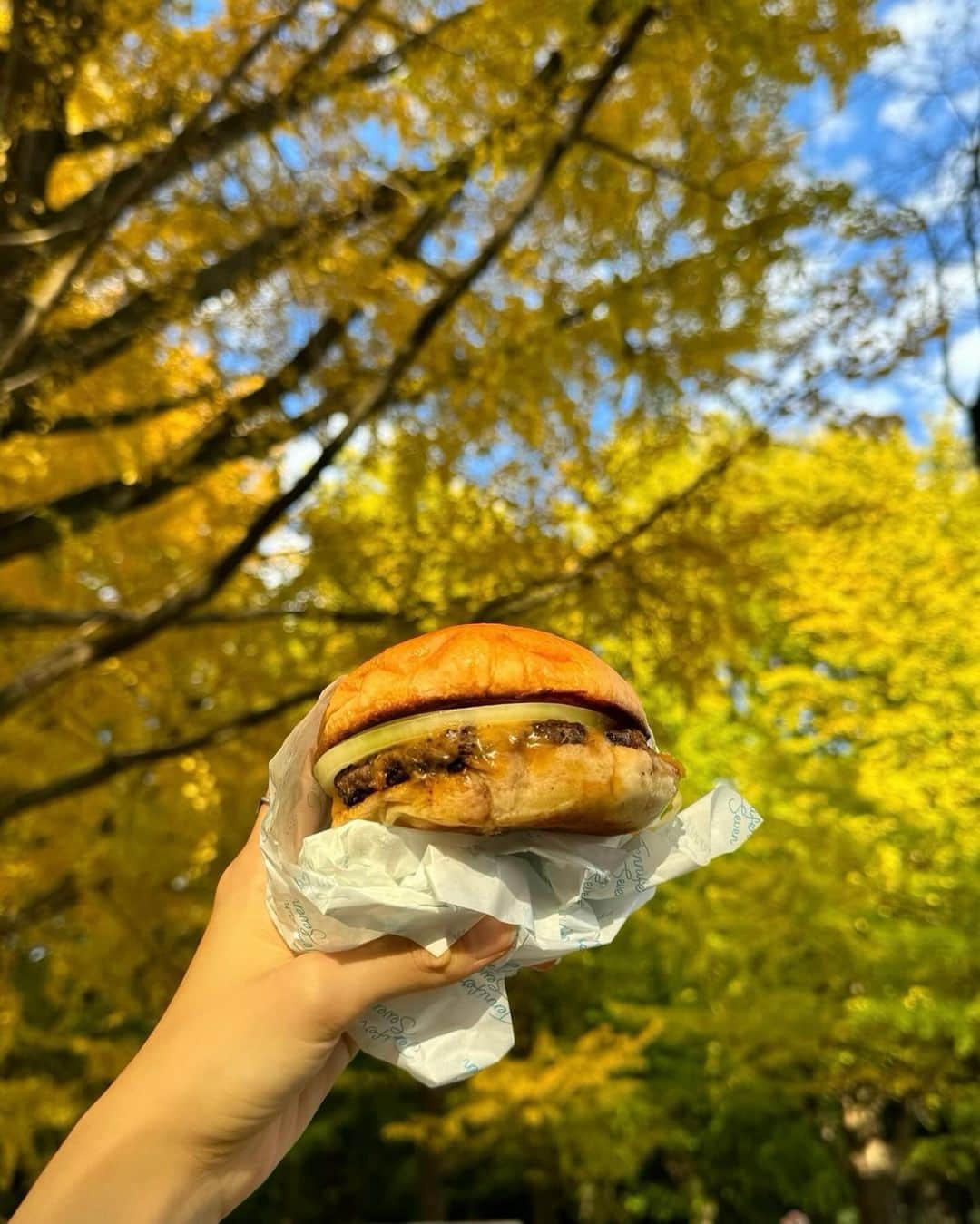 中川可菜さんのインスタグラム写真 - (中川可菜Instagram)「秋のピクニック日和🍂🍔  #可菜clothes」11月24日 21時32分 - nakagawa_kana