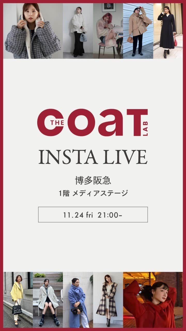 スナイデルのインスタグラム：「THE COAT LAB  博多阪急　1階メディアスペース 11/22(wed)〜11.28(tue) tel 080-7169-2300」