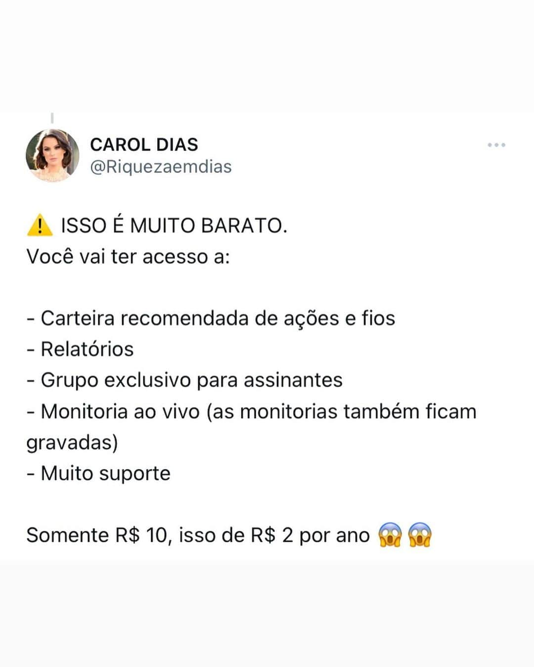 Carol Diasさんのインスタグラム写真 - (Carol DiasInstagram)「A MAIOR OPORTUNIDADE DE VOCÊ INVESTIR ⚠️🚨  Comenta EU QUERO que te mando tudo!」11月24日 23時50分 - caroldias