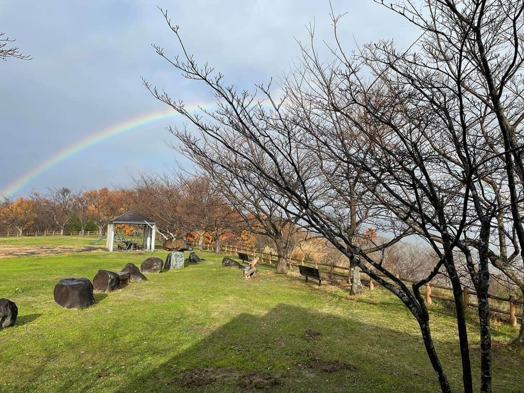 大林素子さんのインスタグラム写真 - (大林素子Instagram)「どこ行っても今日は 虹」11月24日 13時48分 - m.oobayashi