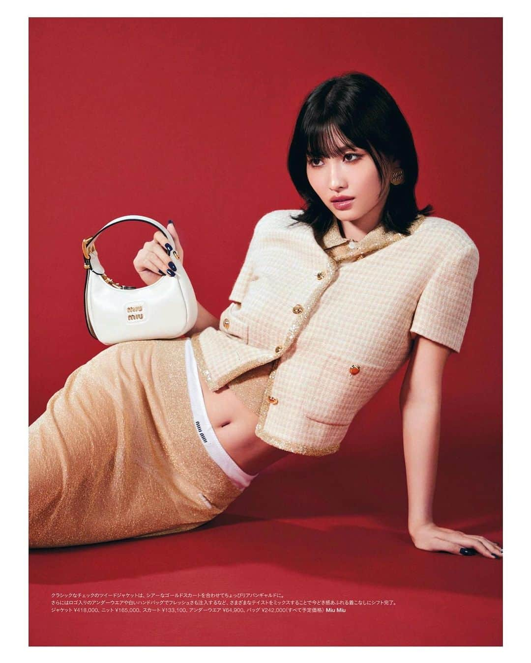 bungo tsuchiyaさんのインスタグラム写真 - (bungo tsuchiyaInstagram)「my work @harpersbazaarjapan  @momo @miumiu」11月24日 13時52分 - bun5o