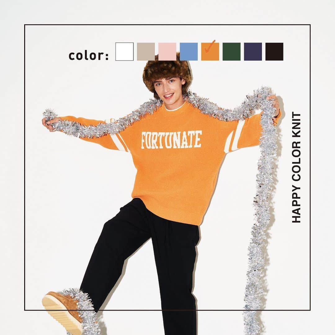 BAYFLOWのインスタグラム：「- HAPPY COLOR KNIT -  ストリート、カレッジ、スポーティー テイストの異なるロゴを用い、 より着こなしの幅を広げられるようにアップデートされた、 毎年人気のHAPPY COLOR KNIT🍀  🏷️ #HAPPYカラーニットプルオーバー　¥6,600(taxin)  アイテムの詳細は画面をTAP!  #BAYFLOW #ベイフロー #ロゴニット #ユニセックス #ユニセックスファッション  #カラーニット #ニットコーデ」