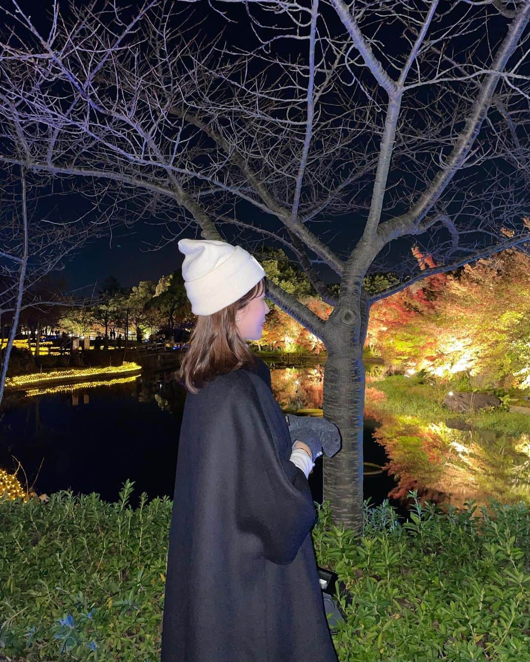 ハンナミさんのインスタグラム写真 - (ハンナミInstagram)「🍂🌳🌛✨ #なばなの里」11月24日 15時29分 - han_nami_