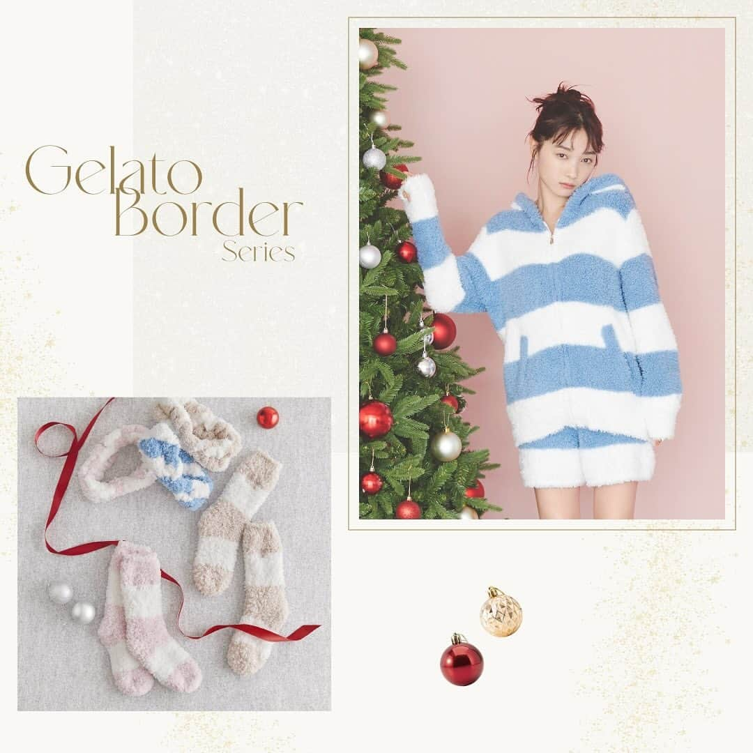 ジェラートピケのインスタグラム：「【NEW ARRIVAL】  Winter Gift Collection⛄️🎁  ブランドの1番人気素材'ジェラート'のニットルームウェア。 ルームウェアのほか、ヘアバンドやソックスなど小物も充実しているので、友達同士のギフトにもおすすめです💝  ITEM:PARKER/SHORT PANTS/LONG PANTS/HAIR BAND/SOCKS/LONG SOCKS/WAIST WARMER/LEG WARMER COLOR:PNK/BLU/BEG  #gelatopique #ジェラートピケ #roomwear #ルームウェア #gift  #ギフト #Christmas #クリスマス　 @gelatopique_official_snap @usagionline」