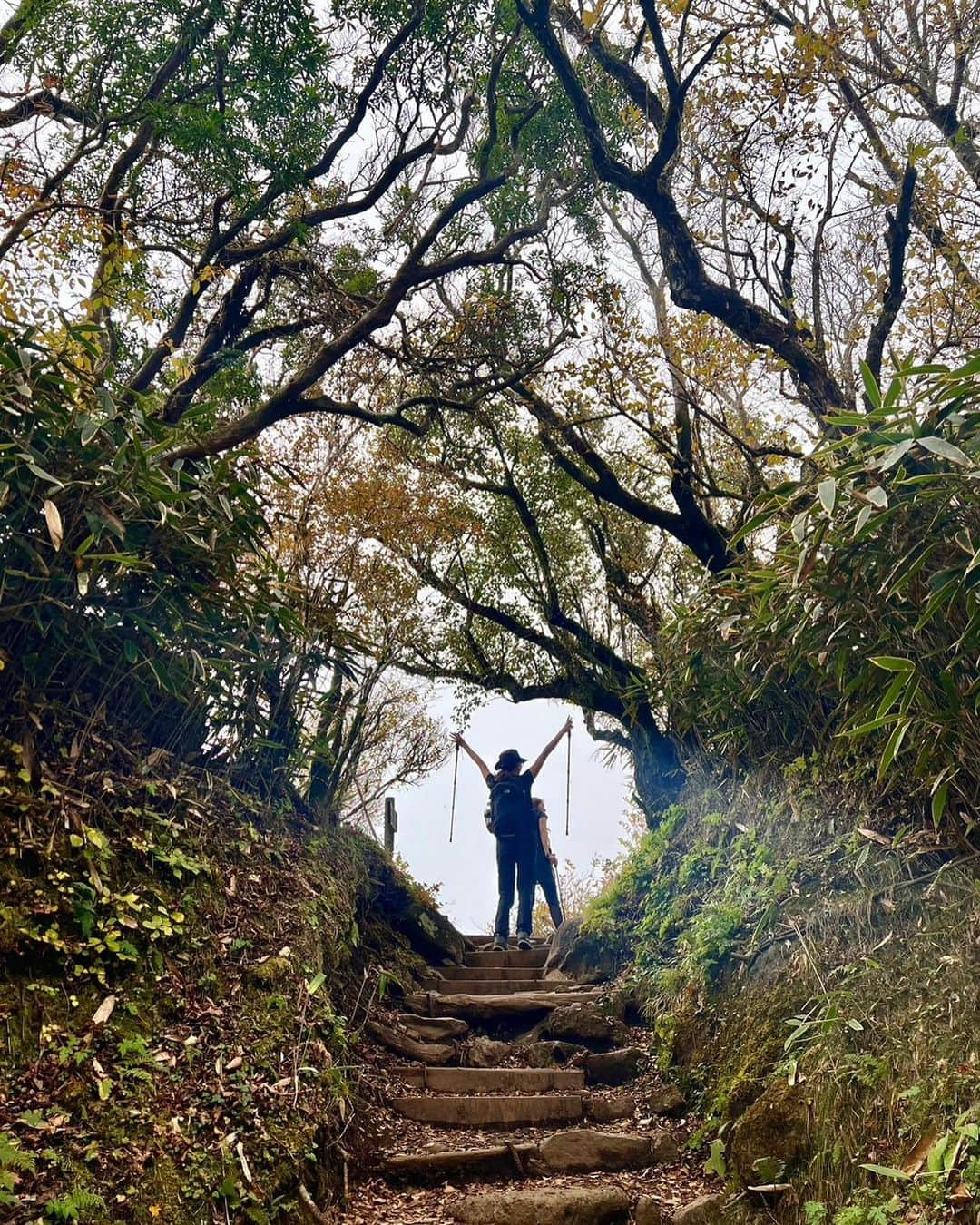 西村まどかさんのインスタグラム写真 - (西村まどかInstagram)「山の天気は変わりやすい 山頂、富士山が見えるはずなのに真っ白😇 こんな時もあるよね〜〜✌︎  この時期でも暑くて半袖でした。(11月頭)  暖冬の影響で、今年は全国的に紅葉が遅れてて まだちょっと早かったけど、充分絶景だった☀︎  このあと、一つ前の投稿の温泉へいきました♨️  #金時山 #箱根 #絶景スポット  #登山女子 #山登り #登山」11月24日 16時14分 - madoka_nsmr