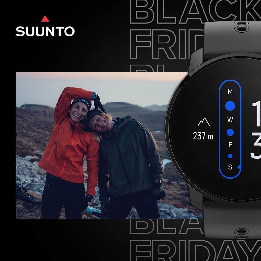 Suuntoのインスタグラム：「Sorry! Your excuses just went down. ⁣ ⁣ 🔺Click the link in our bio to see our best #BlackFriday deals., selected countries only. ⁣ #Suunto #AdventureStartsHere」