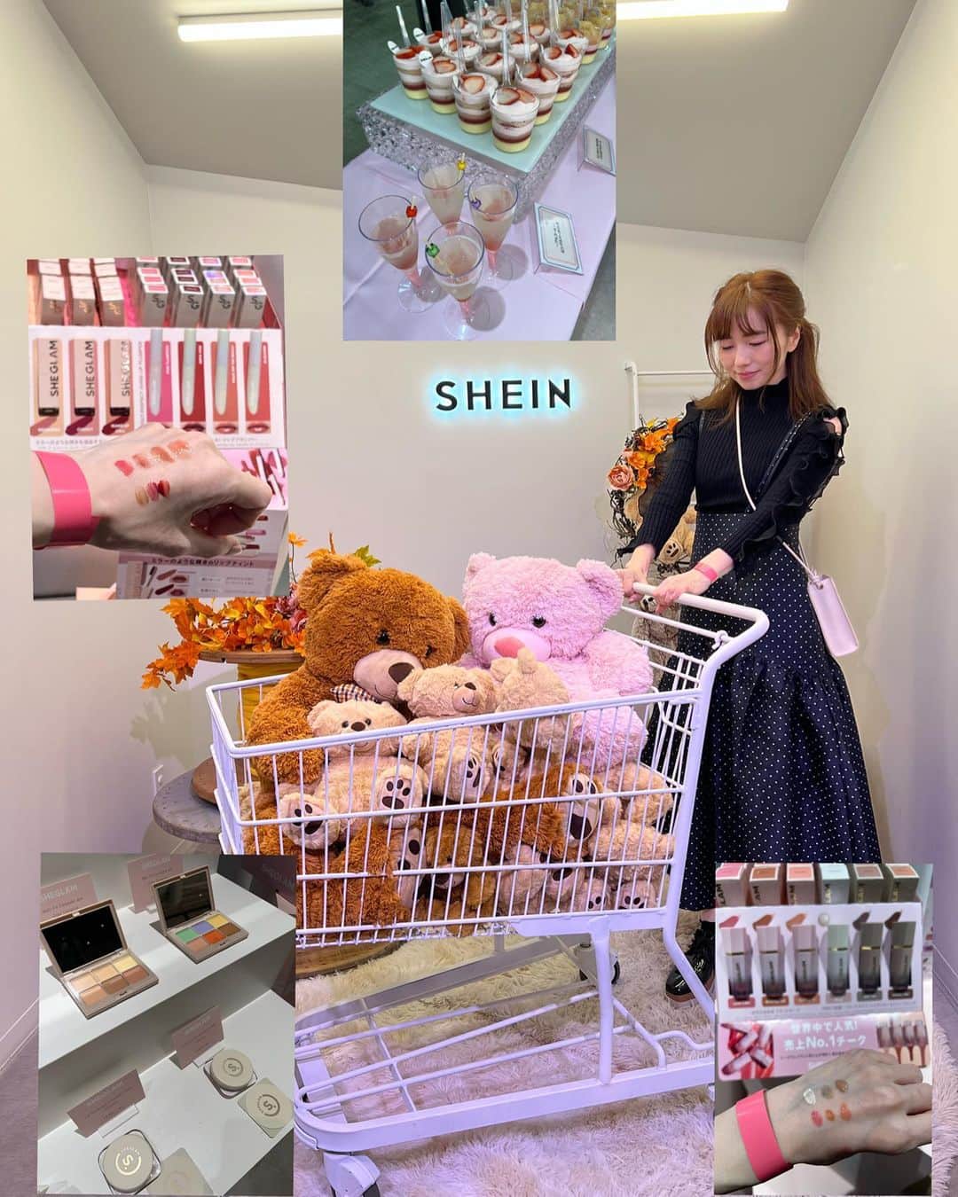 早川愛のインスタグラム：「🐻💄🩷  本日11月24日（金）新発売❣️ SHEGLAMレセプションパーティーにご招待していただきました🩷🩷🩷 ドンキホーテ、＠COSME、PLAZA、ローズマリーなどのバラエティ店舗で買えるよ🩷  私のイチオシは、リキッドハイライターのバニラとリップランパーのピンク🩷🩷 ぜひチェックしてみてね🐻🩷  ・  #PR @sheglam_official l  @sheglam_japan  #SHEGLAM #SHEGLAMBeAGlamour #グラマーにいこう」
