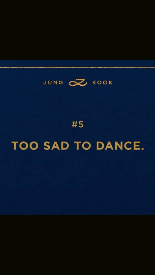 BTSのインスタグラム：「#정국 (#JungKook) 'GOLDEN' Reels Exclusive Series #5 - Too sad to dance.  #JungKook_GOLDEN」