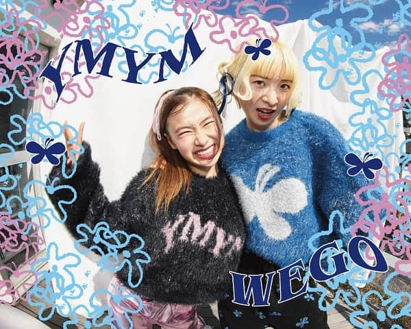 WEGOのインスタグラム：「＼“YMYM Project”×WEGO／  ニューエキサイト・オンナ・バンド 「CHAI」のベーシストである”YUUKI”さんの新たな魅⼒をアパレル、アート、ライフスタイルグッズなど多様なアウトプットを生みだし創造するクリエイティブプロジェクト“YMYM Project”とWEGOのコラボ商品の発売が決定💖  ＜販売情報＞ ■発売日  12/1(金)10:00 ■販売店舗 【WEGO】心斎橋店、SHIBUYA109店、ルミネエスト新宿店、HEP FIVE店 【WEGO1.3.5...】原宿竹下通り店 【WEB】WEGO ONLINE STORE  ＜ラインナップ＞ ・YMYM シアートップス ¥2,999（税込¥3,299）全2柄 ・YMYM ラメニット ￥5,999（税込￥6,599）全2色 ・YMYM リボンニットカーディガン ￥4,999（税込￥5,499）全2色 ・YMYM ニット帽 ￥1,999（税込￥2,199）全1色 ・YMYM マフラー ￥3,999（税込￥4,399）全2色  ◾️YMYMとは それぞれの着こなし、それぞれのスタイルに合わせて、⾃在に変化するシンプルなラインナップと、YUUKI描き下ろしのアートワークを落とし込んだアパレルが混ざり合う、YUUKIの頭の中に⼊り込んだような世界観がコンセプトワークのクリエイティブブランド。  © YMYM Project  #WEGO #ウィゴー #YMYM #YMYMProject」