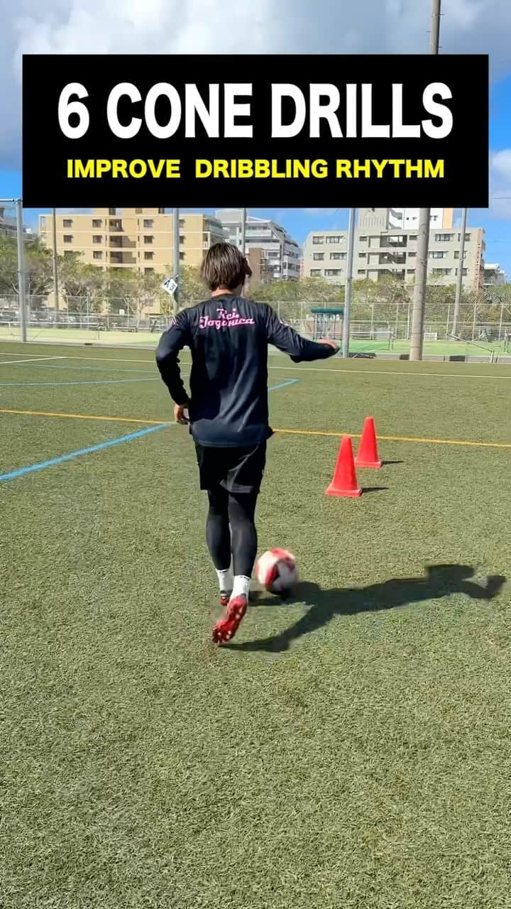タクヤのインスタグラム：「You can improve your dribbling with this drill!🔥 ⁡ 緩急とキレを磨くコーンドリブル⚽️ 自主練でやってみてね🤗 ⁡ @regate_takuya」