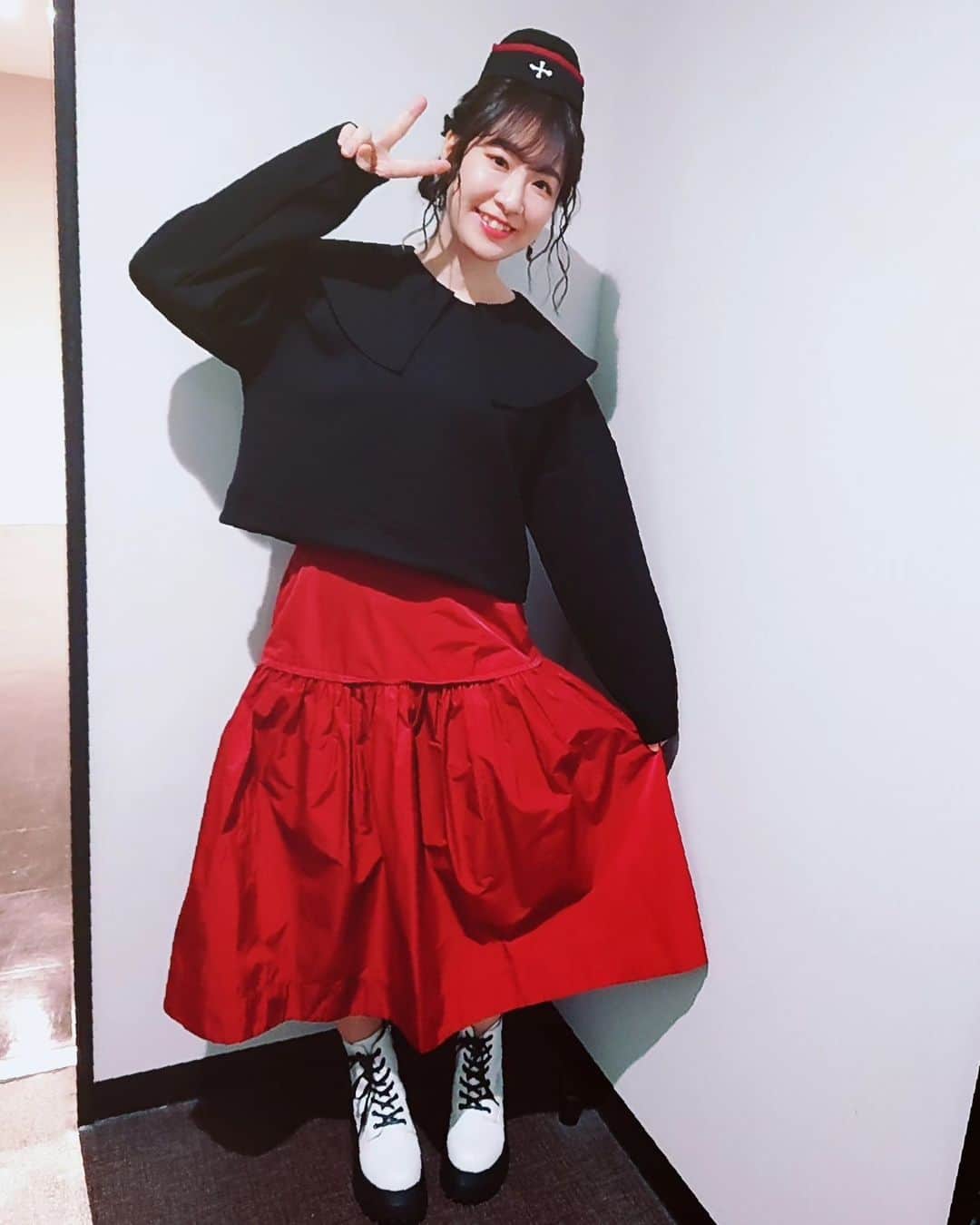 葉山いくみのインスタグラム：「初めて黒森峰の帽子を被れて嬉しかったです⁽⁽ (♡ˊᵕˋ♡) ⁾⁾  #garupan #ガルパンはいいぞ #ガルパンはやばいぞ」