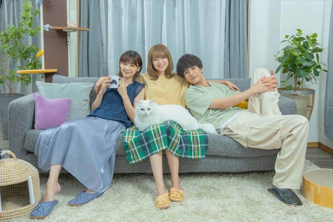 渡邊圭祐のインスタグラム：「🐈2024.05公開 . . 映画『三日月とネコ』 . 波多浦仁役で参加させていただきました🐈 . 歪な3人とネコの共同生活の心温まる物語です🐈 . 是非劇場で🌙 . #三日月とネコ」