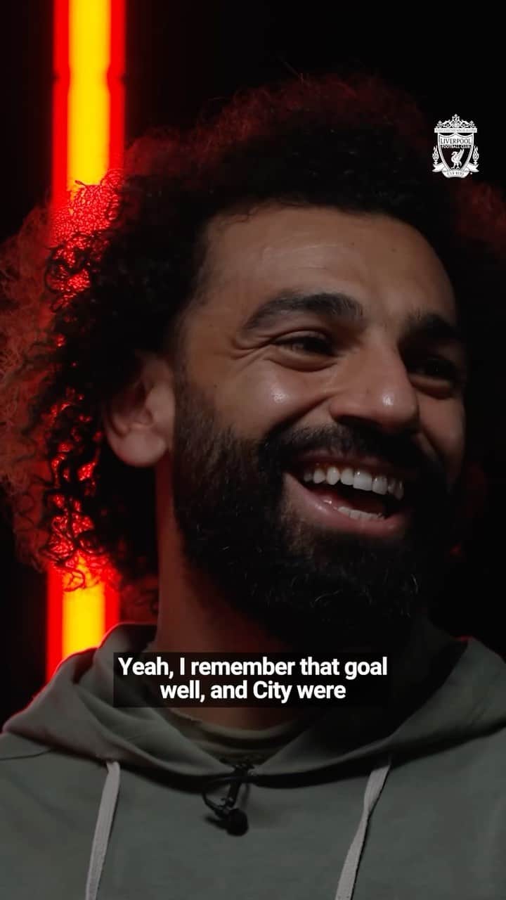 リヴァプールFCのインスタグラム：「@mosalah on his magical moment against Man City in 2018 💫」