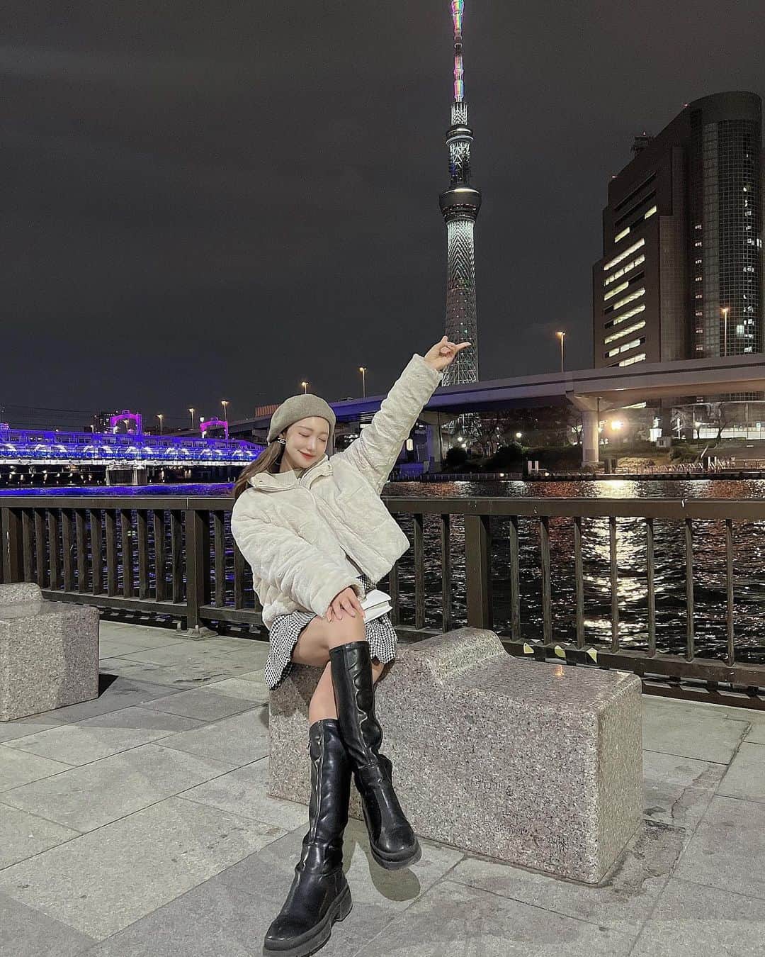 yuukachiのインスタグラム：「浅草巡り🏮スカイツリー綺麗かった✨️」