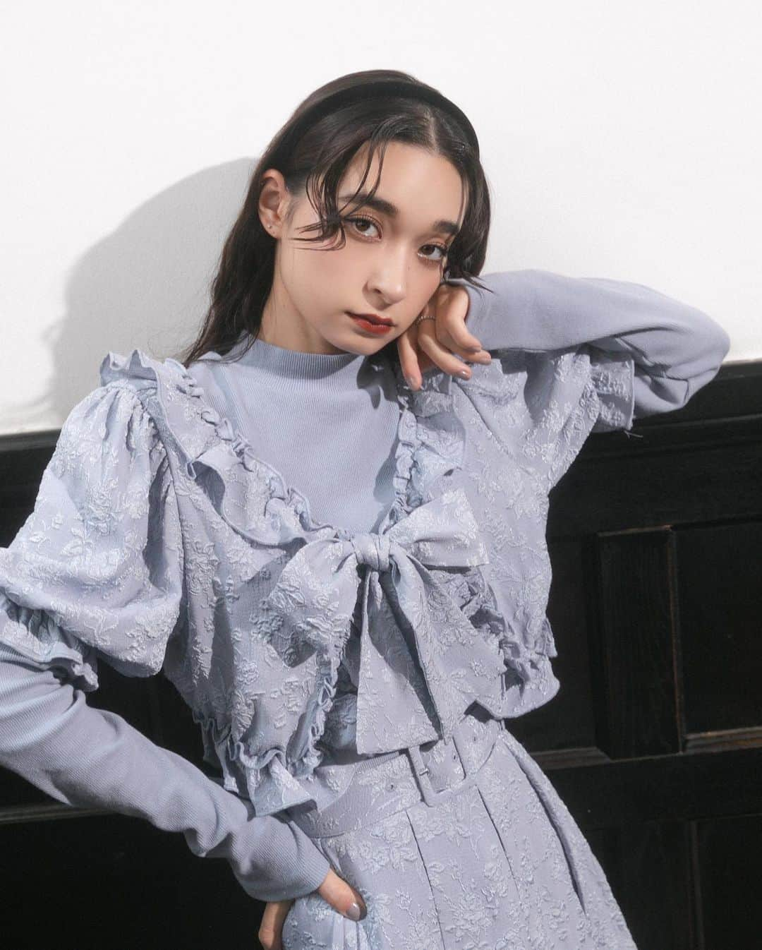 BUBBLESさんのインスタグラム写真 - (BUBBLESInstagram)「ㅤㅤㅤㅤㅤㅤㅤㅤㅤㅤㅤㅤㅤ ㅤㅤㅤㅤㅤㅤㅤㅤㅤㅤㅤㅤㅤ BUBBLES Winter / November,2023  - jacquard series -  ☑︎ puff ribbon 2way blouse ¥6,900+tax color : blue / black / ivory https://www.sparklingmall.jp/c/sparklingmall_all/BS71342  ☑︎ box pleats jacquard skirt-pants ¥6,500+tax color :  blue / black / ivory https://www.sparklingmall.jp/c/sparklingmall_all/BS71344 ㅤㅤㅤㅤㅤㅤㅤㅤㅤㅤㅤ _____________________________________________  #bubbles #bubblestokyo  #bubbles_shibuya #bubbles_shinjuku #bubblessawthecity #bubbles #new #clothing #fashion #style #styleinspo #girly #classicalgirly #brushgirly #harajuku #shibuya #newarrival #november #aw #winter #2023_BUBBLES #November2023_BUBBLES」11月24日 19時32分 - bubblestokyo