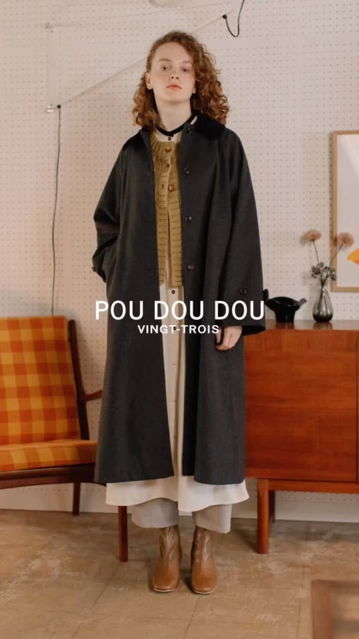 POUDOUDOUofficialのインスタグラム：「. 2023 AUTUMN WINTER COLLECTION  -——————————  COAT COLLECTION 今シーズンのコートが揃っています🦉  明日から冬本番の寒さになるようです！ 身も心も暖かくしてお過ごしくださいね🍊  オンラインサイトもぜひ チェック✔︎してください  -——————————  POU DOU DOU vingt-trois ひと手間加えた存在感のある「日常着」 いつまでもときめきとかわいいを忘れない方への 愛着を持てるワードローブをお届けします based in TOKYO since 1982  #poudoudou #プードゥドゥ #pdd23aw #coo_online」